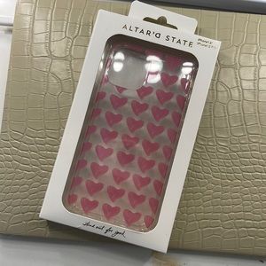 Alar’d State Iphone 12 / Iphone 12 pro Phone Case Brand New With Pink Hearts